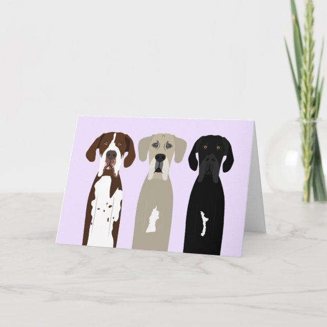 Great Dane Dogs Card (Front)