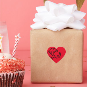 Great Dane drawing Heart Sticker