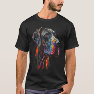 Great Dane Face For Dog Owners Colorful T-Shirt