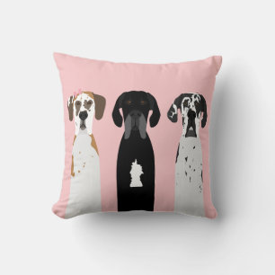 Great Dane Fawn Dog Throw Pillow