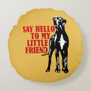 Great Dane Fun Gifts Round Pillow