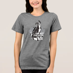 Great Dane fun with girls and power Tri-Blend Shirt