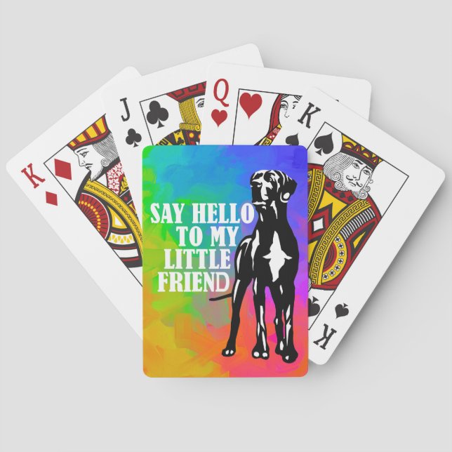 Great Dane funny statement Playing Cards (Back)