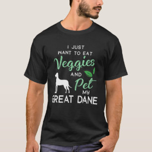 Great Dane Funny Vegan Dog Lover Owner Xmas Birthd T-Shirt