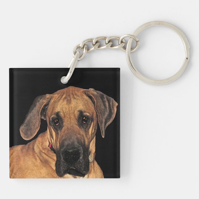 Great Dane Gentle Giant Keychain (Back)
