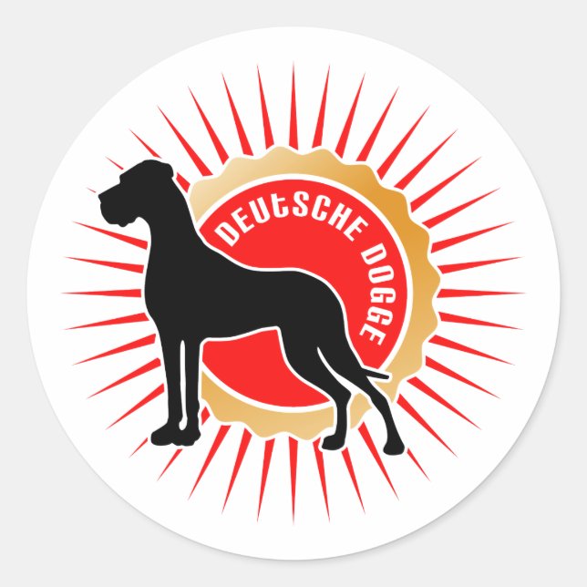 Great Dane German  Classic Round Sticker (Front)
