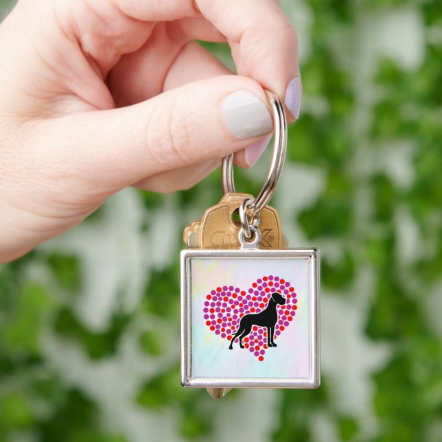 Great Dane gift  Keychain (Hand)