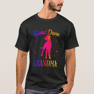 Great Dane Grandma Vintage Colorful Cute Dog Mom T-Shirt