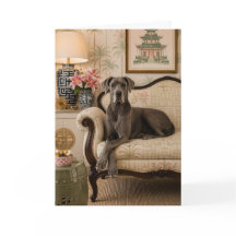 Great Dane Grandmillennial Designer Dog Card