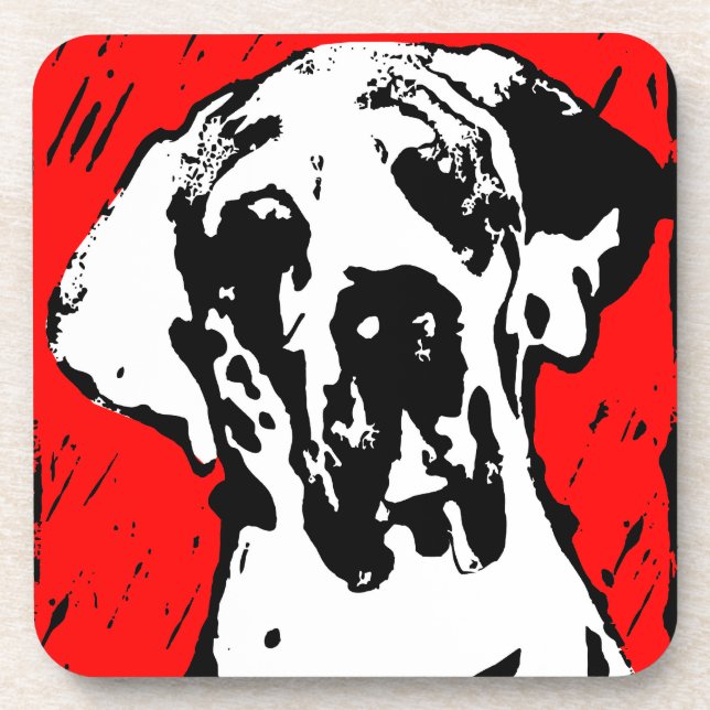 Great Dane Graphics Coaster (Front)