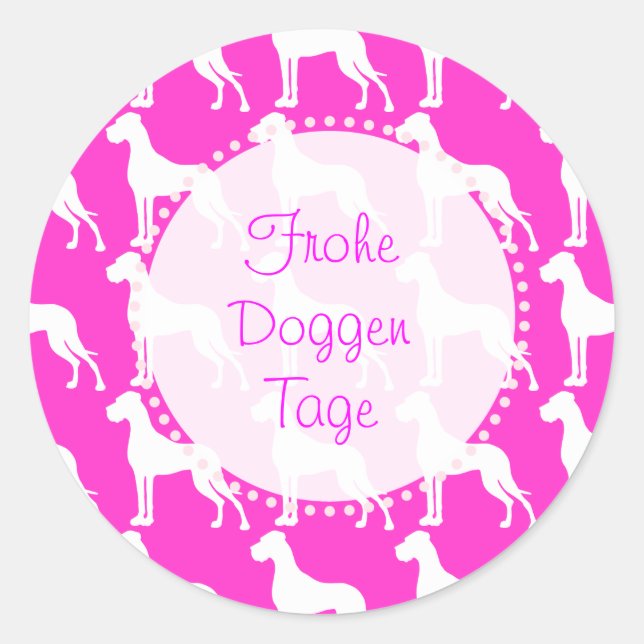 Great Dane Greetings Classic Round Sticker (Front)