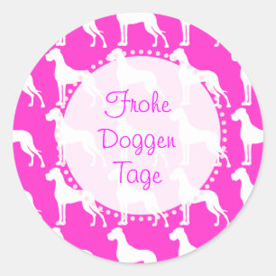 Great Dane Greetings Classic Round Sticker