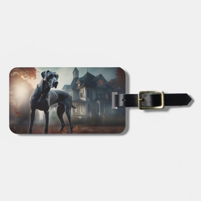 Great Dane Halloween Scary Luggage Tag (Front Horizontal)