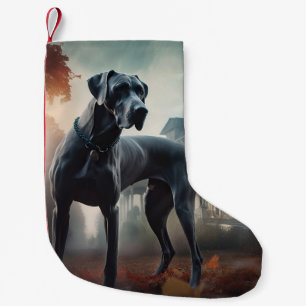 Great Dane Halloween Scary Small Christmas Stocking