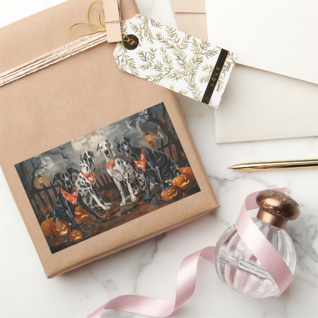 Great Dane Halloween Spooky Sticker (Gifting)