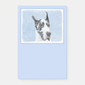 Great Dane (Harlequin) Painting - Original Dog Art Post-it Notes