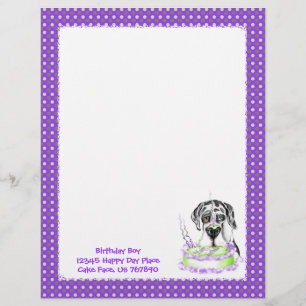 Great Dane Harlequin UC Birthday Cake