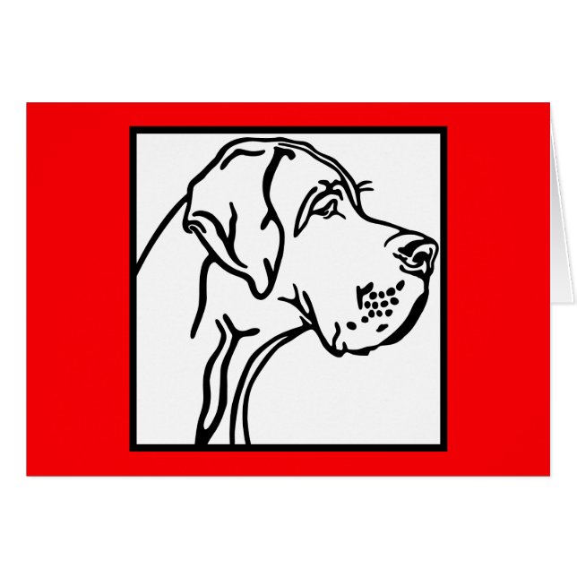 Great dane Head drawing (Front Horizontal)