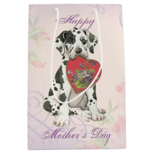 Great Dane Heart Mom Medium Gift Bag