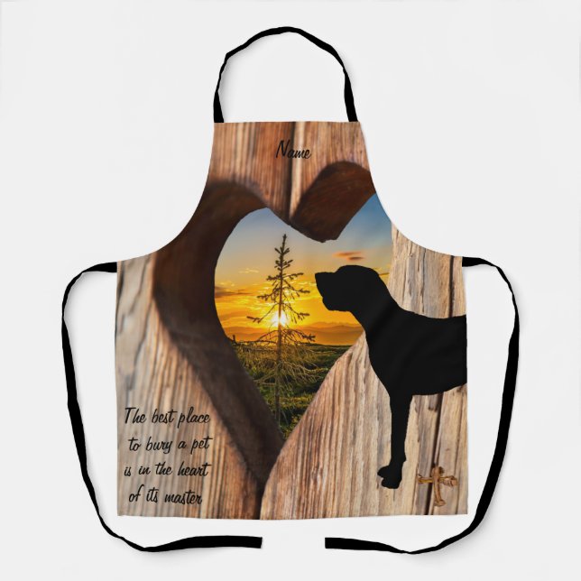 Great Dane Heart Sunset Apron (Front)