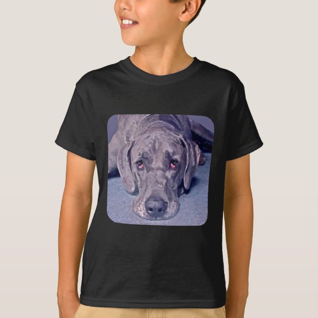 Great Dane "Hero" Sad Face T-Shirt (Front)