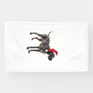 Great Dane Holiday Christmas Light  (4) Banner