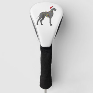 Great Dane Holiday Christmas Light Golf Head Cover