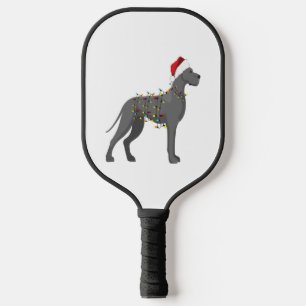 Great Dane Holiday Christmas Light  Pickleball Paddle