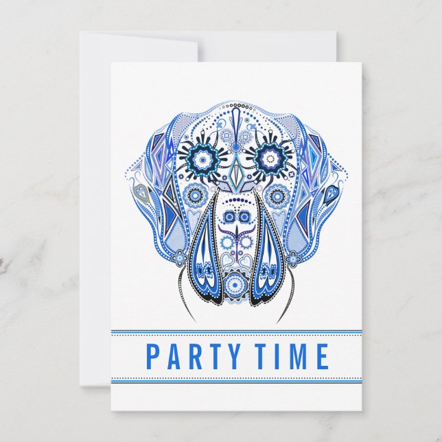 Great Dane Illustration Invitation (Front)
