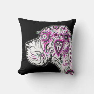 Great Dane in a Mexican way  Throw Pillow