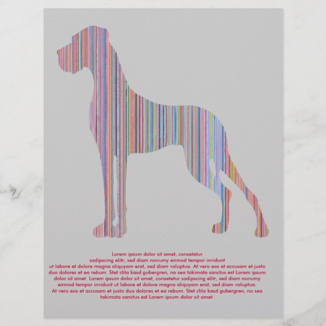 Great Dane in Pastel Colours Flyer (Front)
