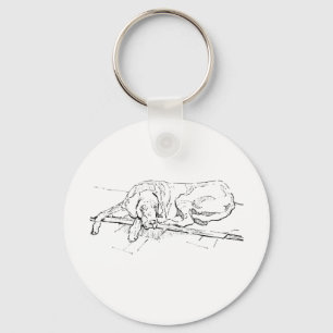 Great Dane, Ink Dog Illustration Keychain