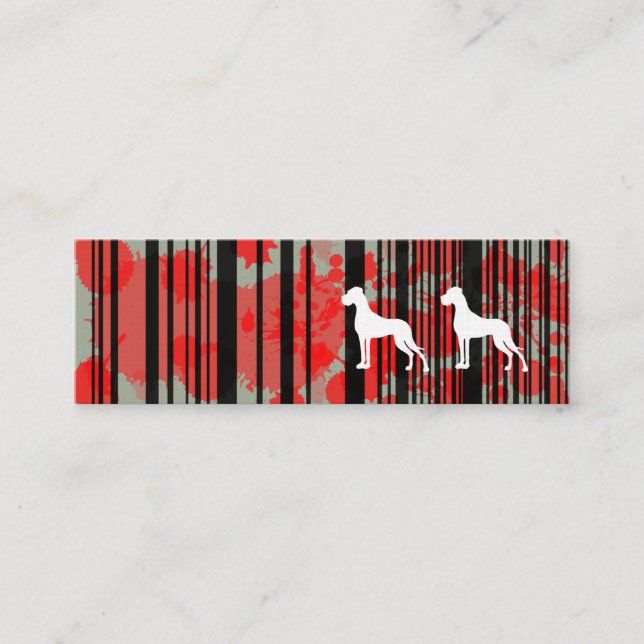 Great Dane Kennel Mini Business Card (Front)