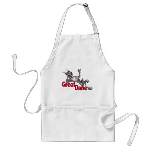Great Dane Laid Back Black Standard Apron