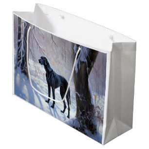 Great Dane Let It Snow Christmas  Large Gift Bag