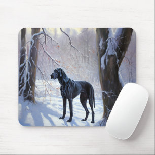 Great Dane Let It Snow Christmas Mouse Pad