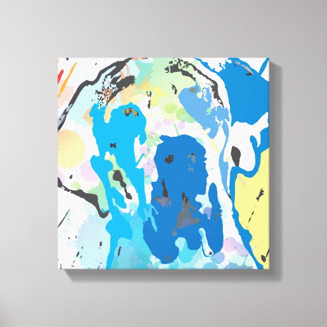 Great Dane Linocut Canvas Print (Front)