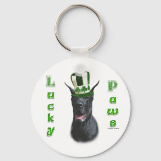 Great Dane Lucky Paws; St. Patty's Day Great Dane Keychain