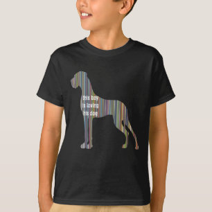 Great Dane made of colourful stripes  T-Shirt