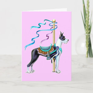 Great Dane Mantle Carousel - Customized Card