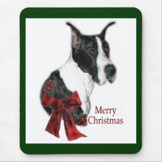 Great Dane Mantle Christmas Gifts Mouse Pad