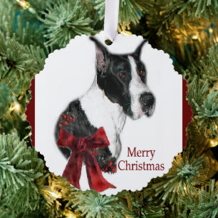 Great Dane Mantle Christmas Gifts Ornament Card