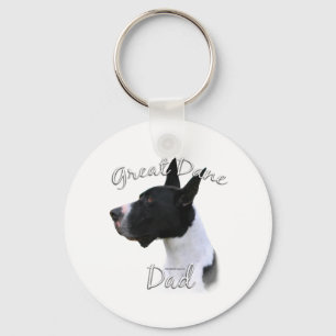 Great Dane (mantle) Dad 2 Keychain