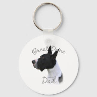 Great Dane (mantle) Dad 2 Keychain