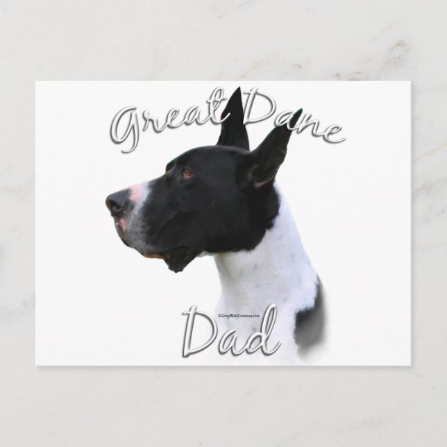 Great Dane (mantle) Dad 2 Postcard (Front)