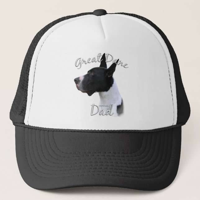 Great Dane (mantle) Dad 2 Trucker Hat (Front)