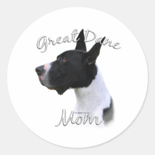 Great Dane (mantle) Mom 2 Classic Round Sticker