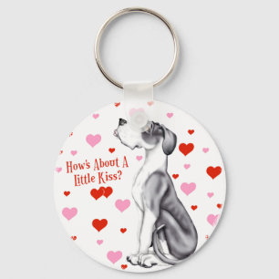 Great Dane Mantle UC Kiss Keychain