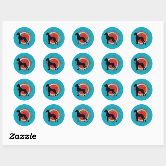 Great Dane mate  Classic Round Sticker (Sheet)