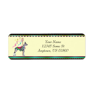 Great Dane Merle Carousel Étiquettes